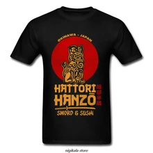 Хлопок, ткань, мужские футболки с коротким рукавом Hattori Hanzo, повседневные футболки, новейший дизайн, толстовки с круглым вырезом, Прямая поставка