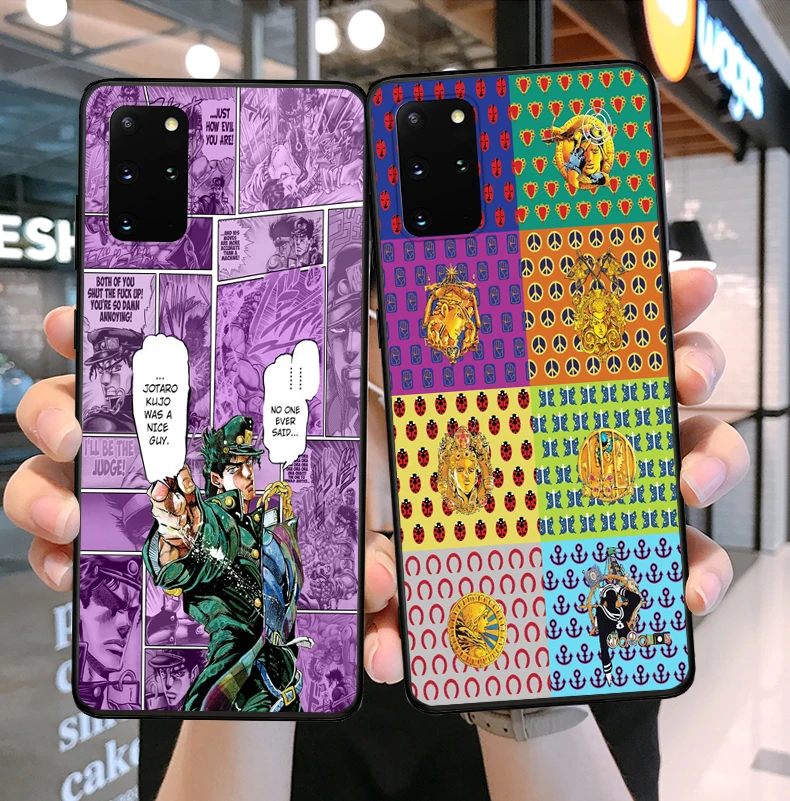 Приключения Джоджо JoJo Аниме Матовый Черный силиконовый чехол для мобильного