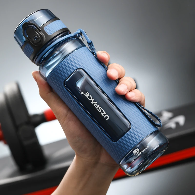 UZSPACE Sports Water Bottles Gym Leak-proof Drop-proof Portable Shaker Outdoor Travel Kettle Plastic Drink Water Bottle BPA Free sports bottle,sports water bottle,plastic water bottle,water bottle,shaker bottle
