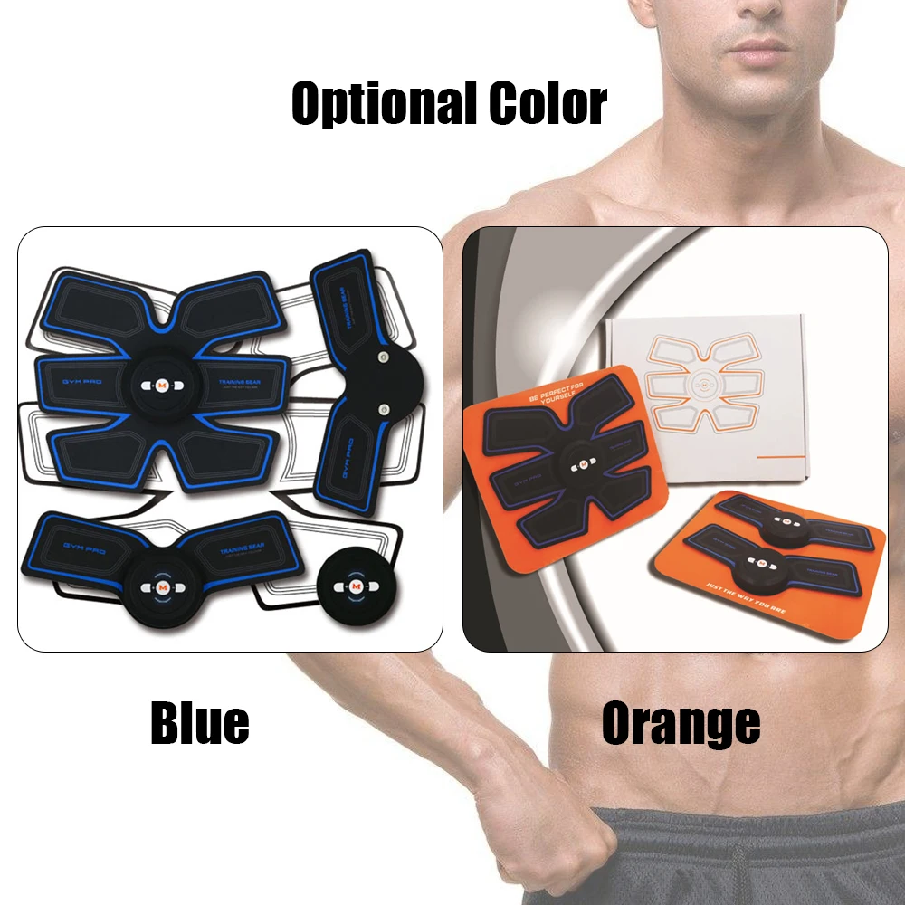 Abdominal Muscle Trainer EMS Stimulation Stimulator Smart Fitness Accessories Arm Stickers Body Massager Loss Slimming ABS Pad