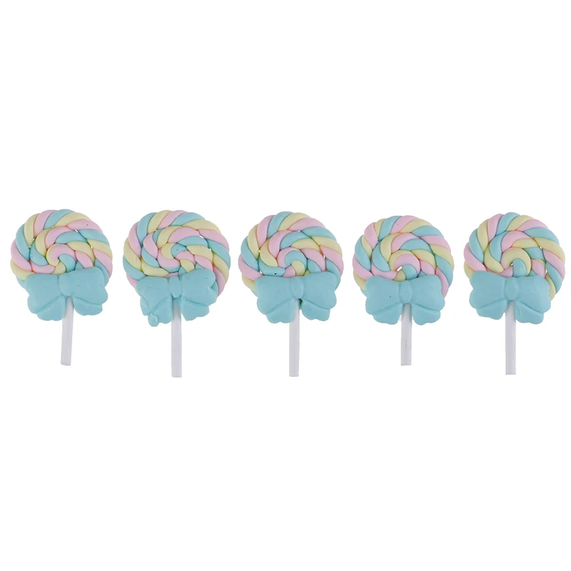 5 шт. полимерный Красочный леденец ремесла объемные с плоским дном для скрапбукинга украшения подходят заколки для волос украшения бусины самодельный макет - Цвет: Зеленый