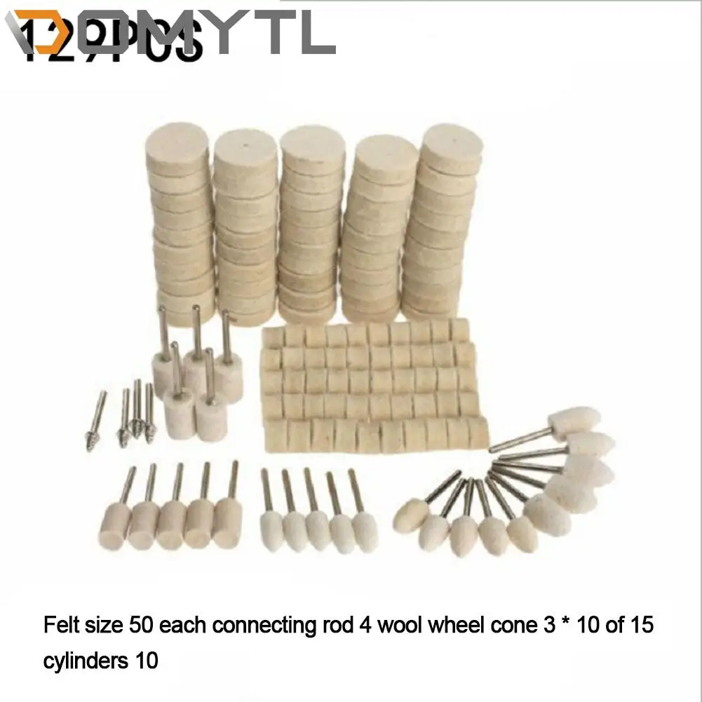 For Dremel 129Pcs Sanding Wool Wheel Accessories Polishing Tools Felt Metal Surface Processing