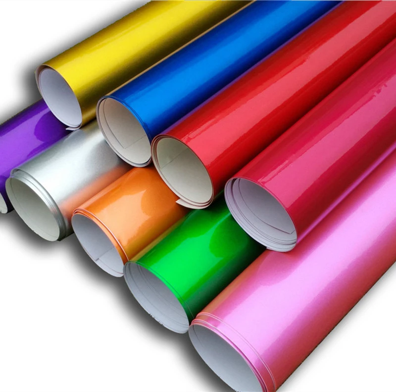  Glossy Candy Car Vinyl Wrap Film Ultra Gloss Metallic Car Wrapping Foil Vehicle Sticker Bike Comput