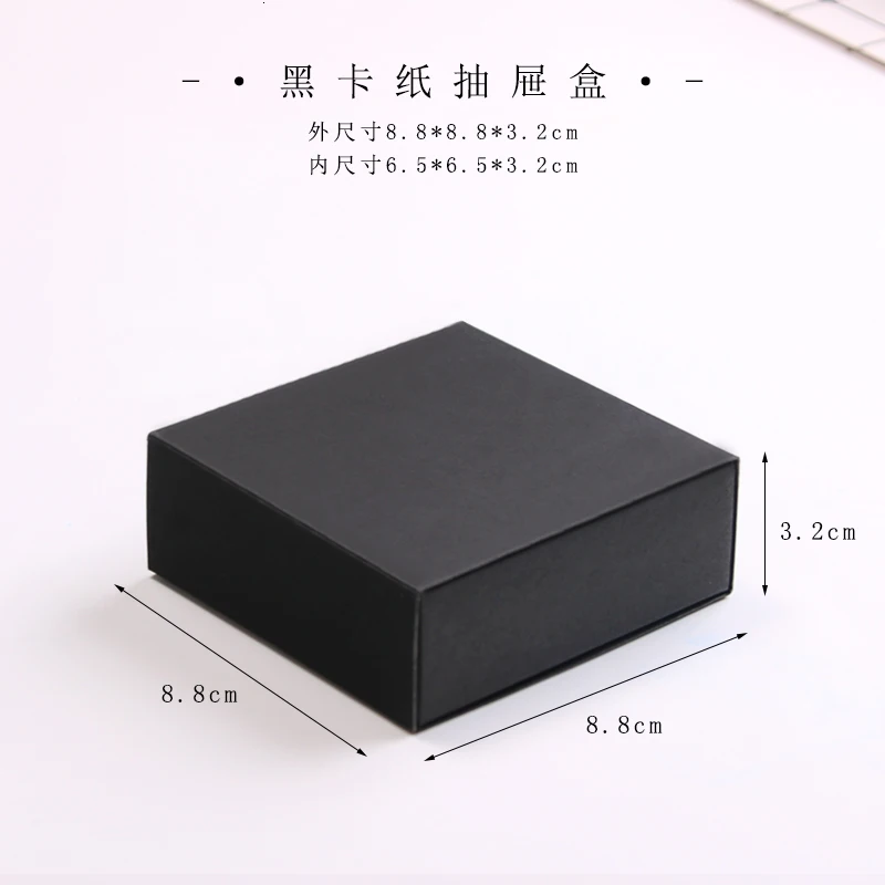 Diy восковой кусок Подарочная коробка для хендмейда восковая карта черный картонный, в форме ящика картонная коробка ароматерапия Diy Ручная свеча подарок на день рождения - Цвет: 6.5x6.5x3.2cm