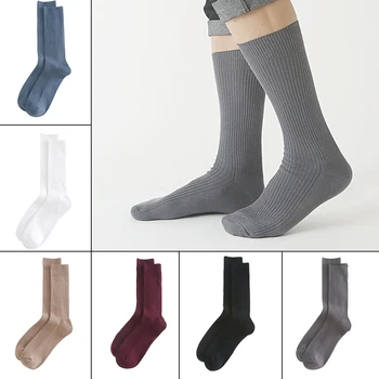 

Casual Winter Men Calf Socks Cotton Blend Soft Absorb Sweat Anti Chafe Business Warm Autumn Sport Thicken Solid Color Socks