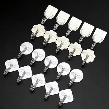 

Kitchen Bathroom Accessories Strong Self Adhesive Door Wall 4 Style Choose Hangers White Suction Cup Sucker Owel Handbag Hooks