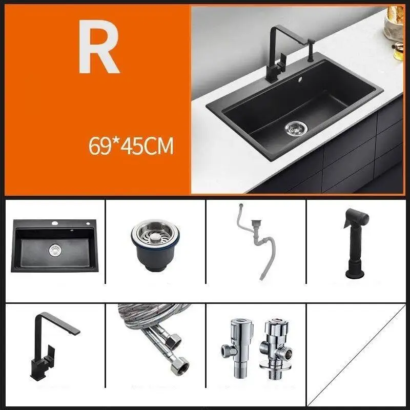 Number 10 Banheiro Black Afwasbak Waschbecken Dissipador портативная кухонная раковина Lavello Cucina Fregadero Cuba Pia Cozinha Lavabo для мытья посуды - Цвет: Number 10