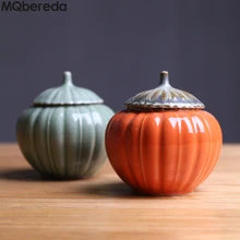 Новые керамические банка для чая, тыква, японский чай, Запаянные резервуары для хранения, небольшие бытовые влагостойкие контейнеры для чая, жестяные контейнеры для чая