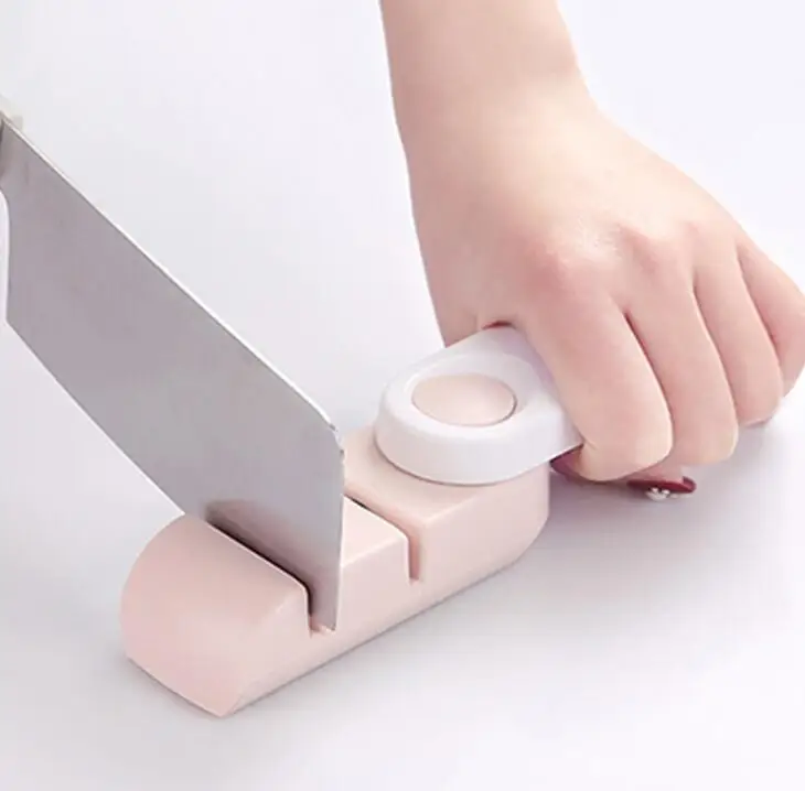 Pink 2 этапа точилка для ножей мелкая и крупная расческа ножи точильный камень для дома кухонные инструменты аксессуары - Цвет: Pink