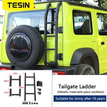 

TESIN Protection Framework For Suzuki Jimny Jb74 2019+ Car Rear Door Tail Door Ladder Accessories