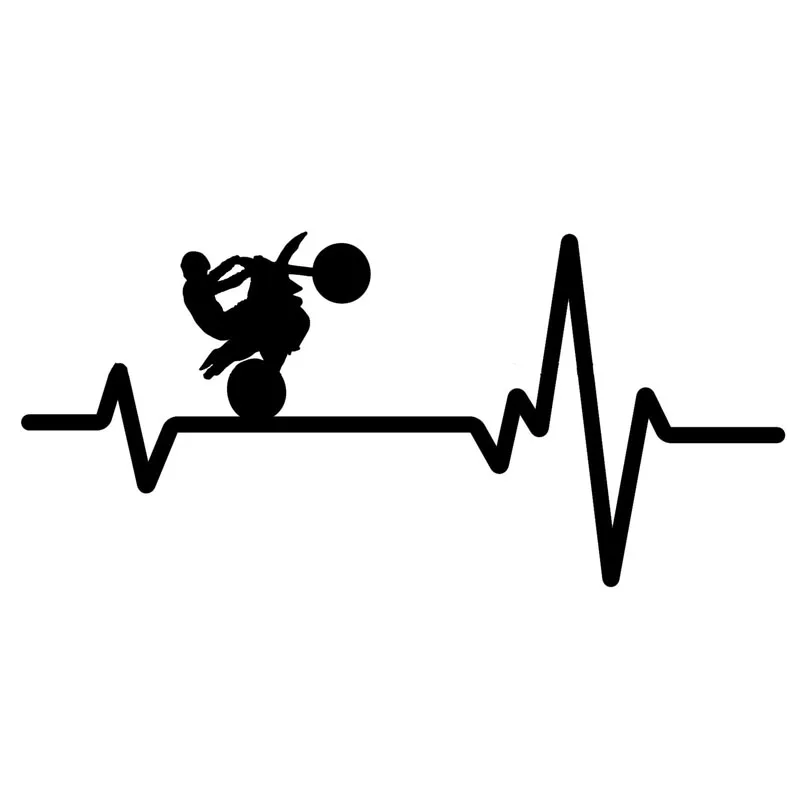 

Car Stickers, Motorcycle Decals Tires Wheelie Heartbeat Decorative Accessories,to Cover Scratches Sunscreen Waterproof PVC