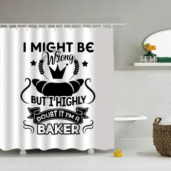 

I'm A Baker Shower Curtain with Hooks, for Bathroom