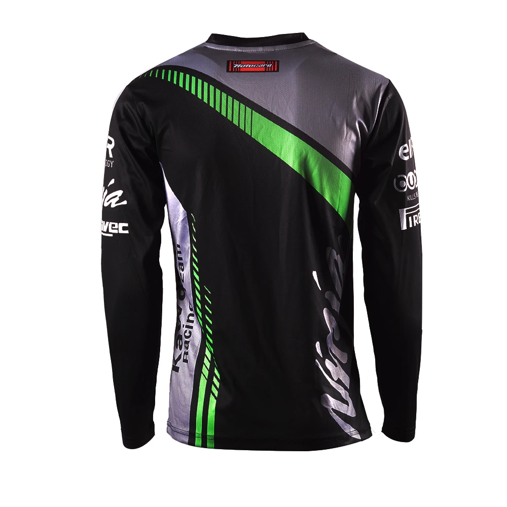 Motorcycle Long Sleeve T-shirt for Kawasaki Team Racing Wear Black Team Racing Jersey