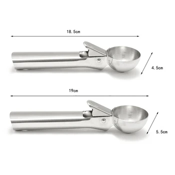 

Stainless Steel Ice Cream Scoop Ice Ball Maker Yogurt Cookie Dough Meat Balls Ice Cream Spoon Tools Watermelon Spoon