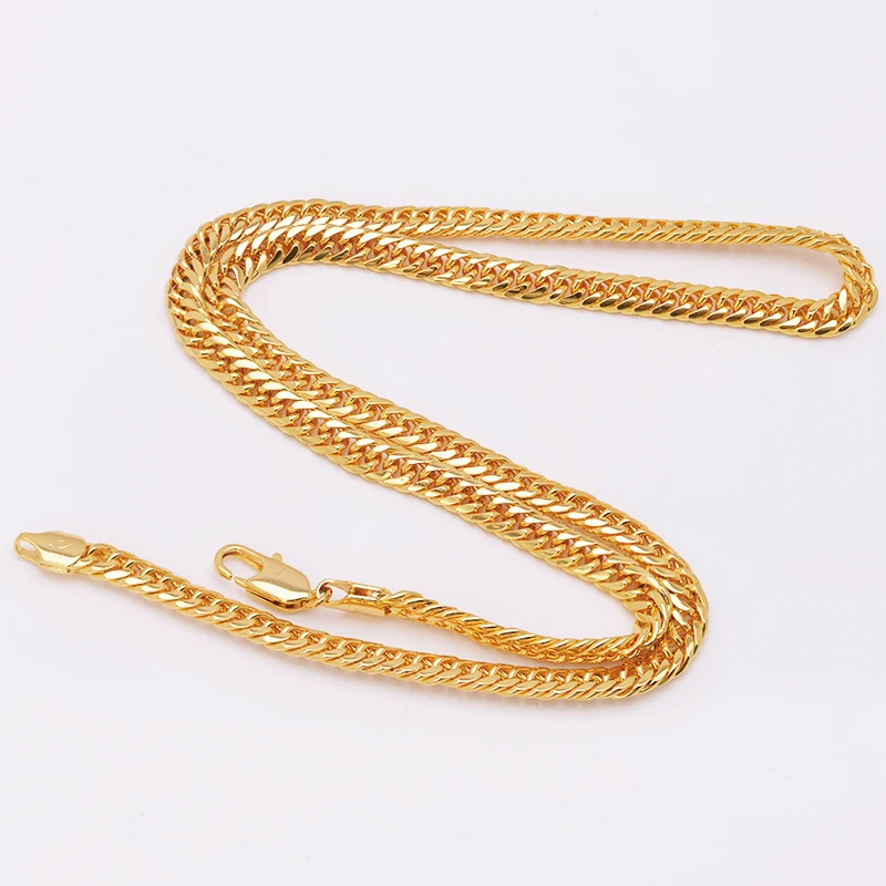 XP Jewelry ( 60cm*6 mm) Pure Gold Color 