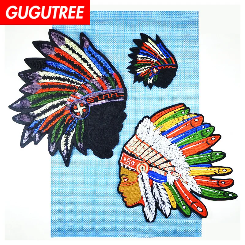 Вышивка GUGUTREE большая индийская нашивка Мультяшные животные искусственные