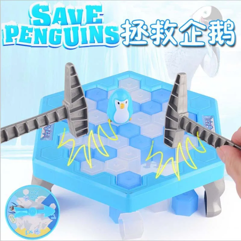 

Save Penguin Ice-Breaking Educational Tabletop Game Beat Penguin Knock Ice Cubes Building Blocks Toy Parent And Child Interactiv