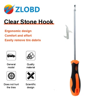 

Car Tire Stone Cleaner Groove Broken Stone Remover Tire Cleaning Hook Tire Cleaning Tool Car-styling