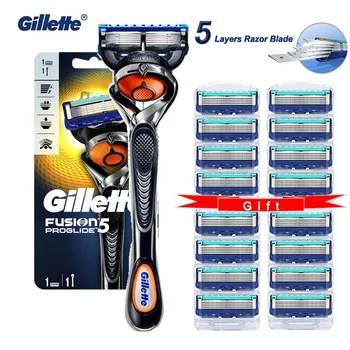 

Gillette Fusion Proglide Original Men Manual Shaver Razors Machine for Shaving Blades 5 Layer Cassettes With Replacebale Blades