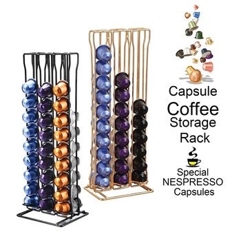 

60 Cups Nespresso Coffee Pods Holder Rotating Rack Coffee Capsule Stand Dolce Gusto Capsules Storage Shelve Organization Holder