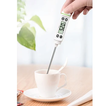 

BESTFood Pen Thermometer Probe Electronic Digital Display Liquid Baked Baking Oil Thermometer Baby Milk Detector