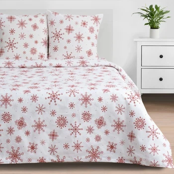

Bed linen "Ethel" Duet Snowflakes (type 2) 143 * 215 cm - 2 pieces, 220 * 240 cm, 70 * 70 cm - 2 pieces