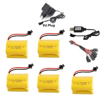 

6v 700mah NiCD Battery and 6v charger set For Rc toys Cars Tanks Robots Guns Boats NI-CD 6v Rechargeable Battery AA Battery pack