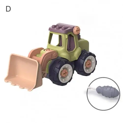Creative Minuature Truck Loading Unloading Plastic DIY Truck ToyAssembly Engineering Car Set Kids Educational Toy For Boy  Gifts D