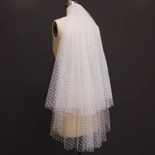 Двухслойный точечный сетчатый головной платок невесты свадебный аксессуар невесты вуаль