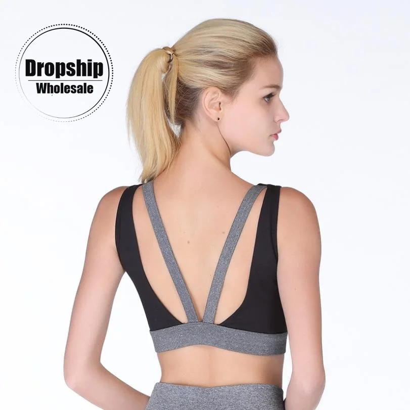 Однотонный спортивный бюстгальтер Женская безпроволочная майка без рукавов для йоги фитнес, Спорт Camis бег ударопрочный Спортивная одежда для тренировки Быстросохнущий жилет