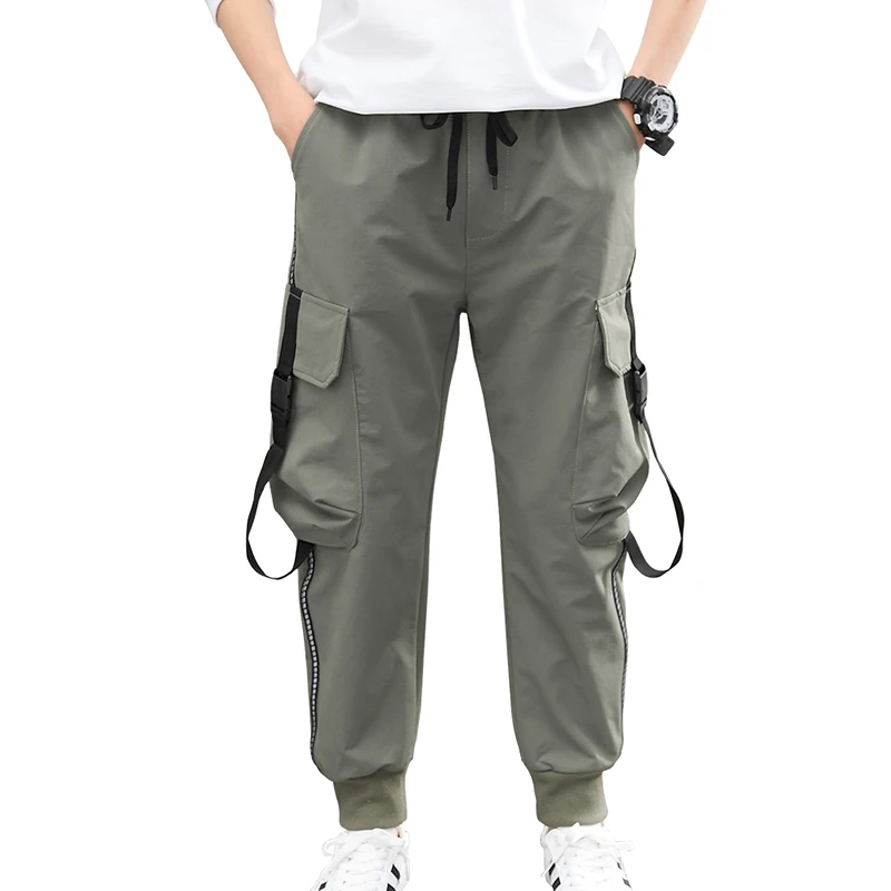 K2-952Gray Штаны для больших мальчиков, брюки, спортивные джоггеры, повседневные хлопковые спортивные штаны для мальчиков-подростков, Детская школьная одежда для детей 8, 9, 10, 12 лет - Цвет: K2-952Gray