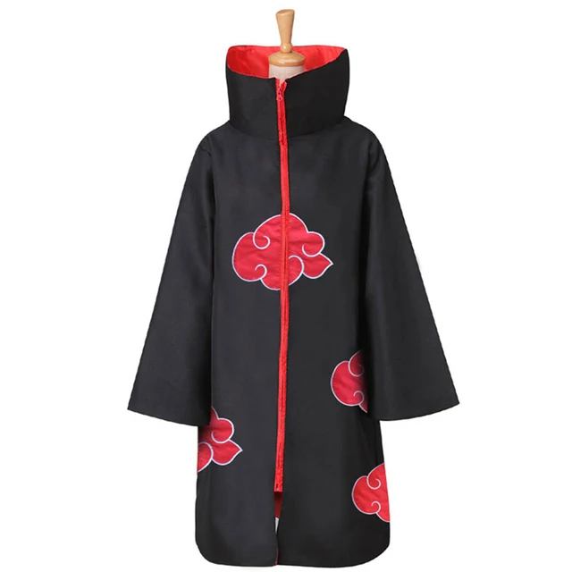 Японская накидка Akatsuki костюмы для косплея аниме пальто мантия красная