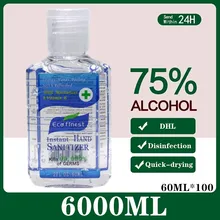 100pcs Soothing Hand Sanitizer Gel Clean Portable 75% Alcohol Hand Gel Moisturizing Disposable Antibacterial DHL