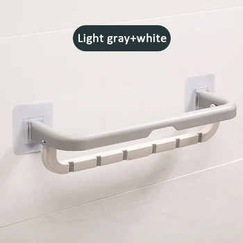

Creative Folding Towel Rack Storage Holders & Racks Punch-free Bathroom Double Towel Bar Bathroom Hanger Towel Rack