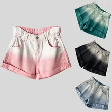 

2021 New Women's Denim Shorts jean Summer High Waist Wide Leg Jeans Clothing Light Blue Black Gray Pink Green Shorts Female