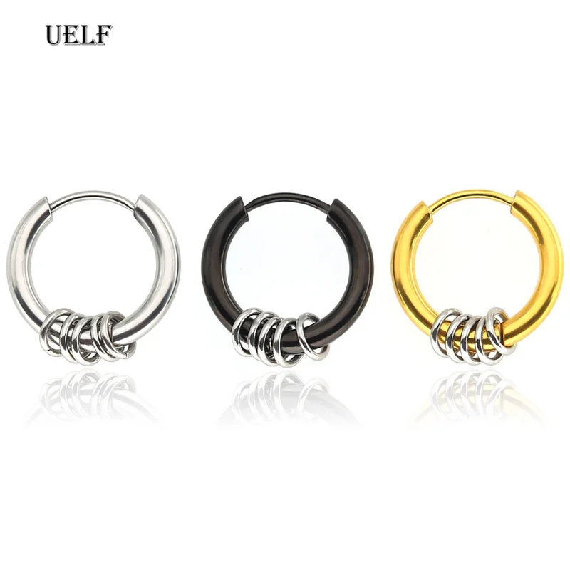 6 Paire//Set Femmes Argent Or Métal Grand Cercle Large Anneau Hoop Boucles d/'oreilles Bijoux