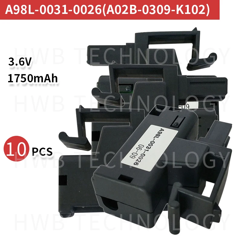 10 упак. Новый A98L-0031-0026 a02b-0309-k102 3В FANUC PLC ЧПУ литиевая батарея батареи Бесплатная