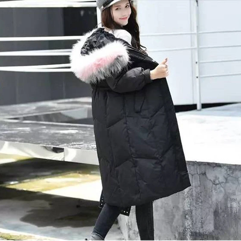 Heydress зимнее однотонное женское длинное пуховое пальто для леди элегантного размера плюс, парки с капюшоном, Женская Повседневная теплая верхняя одежда, пуховики