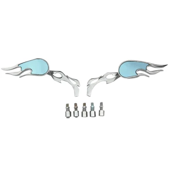 

Flame Flaming Rearview Mirrors for Har-ley Sportster XL883 1200 Motorcycle