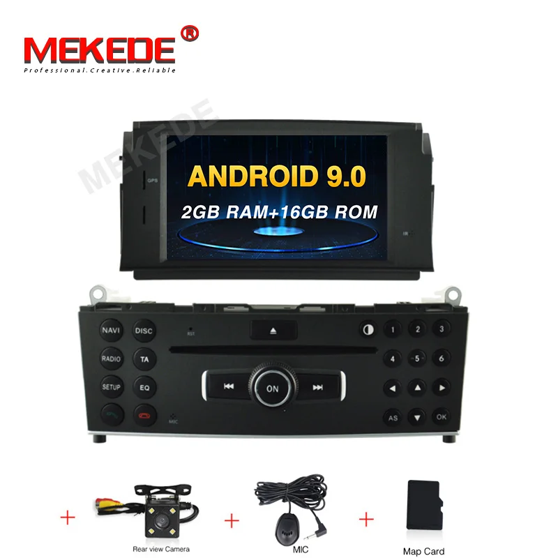 MEKEDE 1 Din Android 9,0 автомобильный dvd-плеер для Mercedes Benz C200 C180 W204 2007-2010 wifi автомобильный мультимедийный плеер с gps-навигатором автомобильный Радио - Цвет: car dvd camera