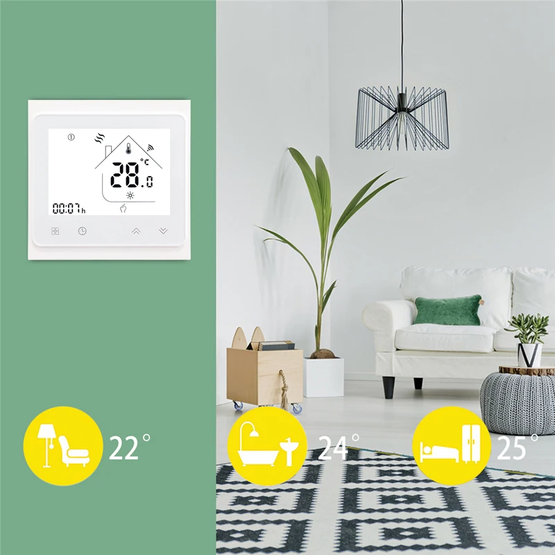 WiFi Smart Thermostat Temperature Controller for Water/Electric floor Heating Water/Gas Boiler Works with Alexa Google Home