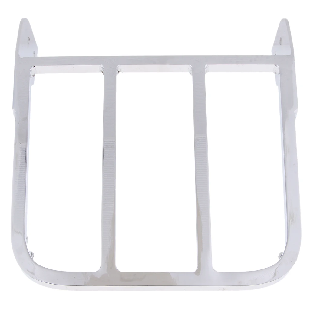 Motorcycle Sissy Bar Luggage Rack Tail Box Saddlebag Shelf for Suzuki Intruder/Volusia VL800 2001-2011 (Silver)