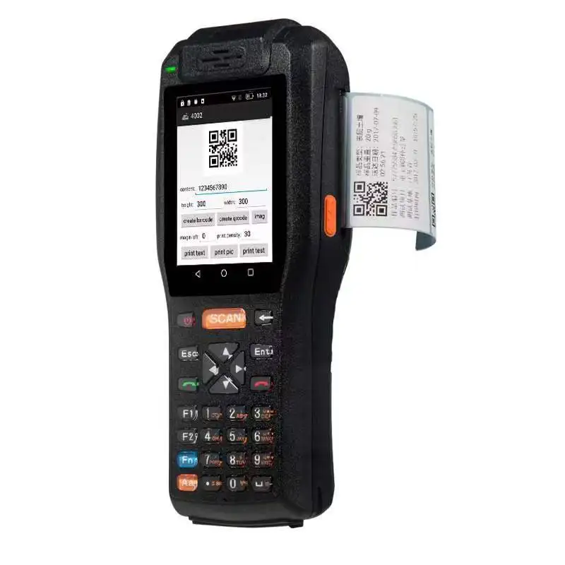 Портативный терминал POS 58 мм чековый стикер Принтер Wifi Bluetooth NFC android pda 1d 2d сканер штрих-кода с принтером