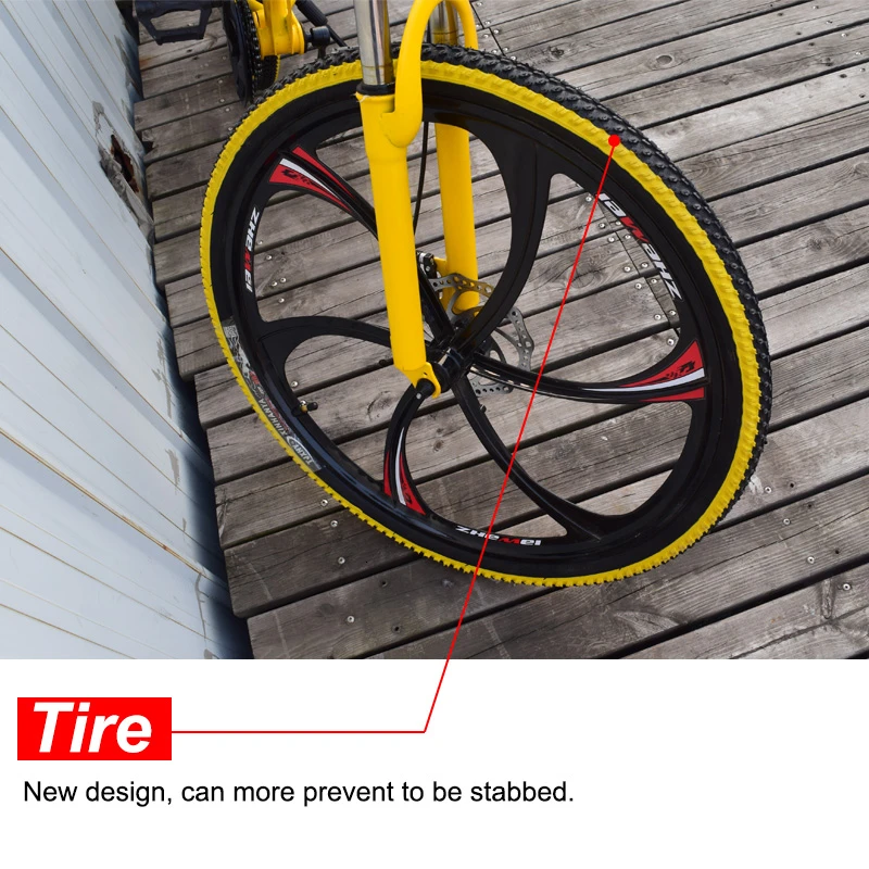 Flash Deal 26inch High Carbon Steel Folding Road Bikes Mountain Bicycles 21 Speed Wheel Bicycle Double Disc Brake Six Colors Men and Women 8