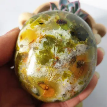 

Natural green opal palm stones playthings small stones and crystals healing crystal