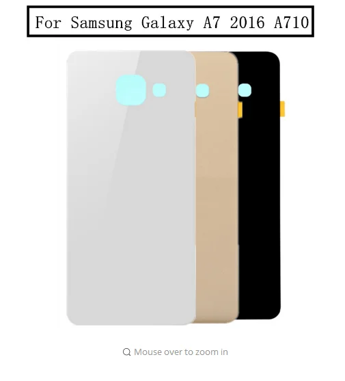 Стеклянная задняя крышка корпуса батарейного отсека с клейкой лентой amsung Galaxy A7