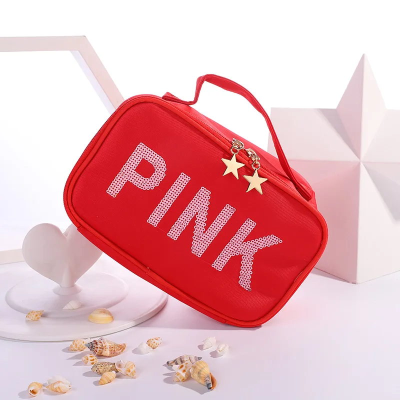 Sac à Cosmétiques & Étui à Crayons Chat Rose - Grande Capacité - Pour Fille, École, Fournitures Ou Maquillage