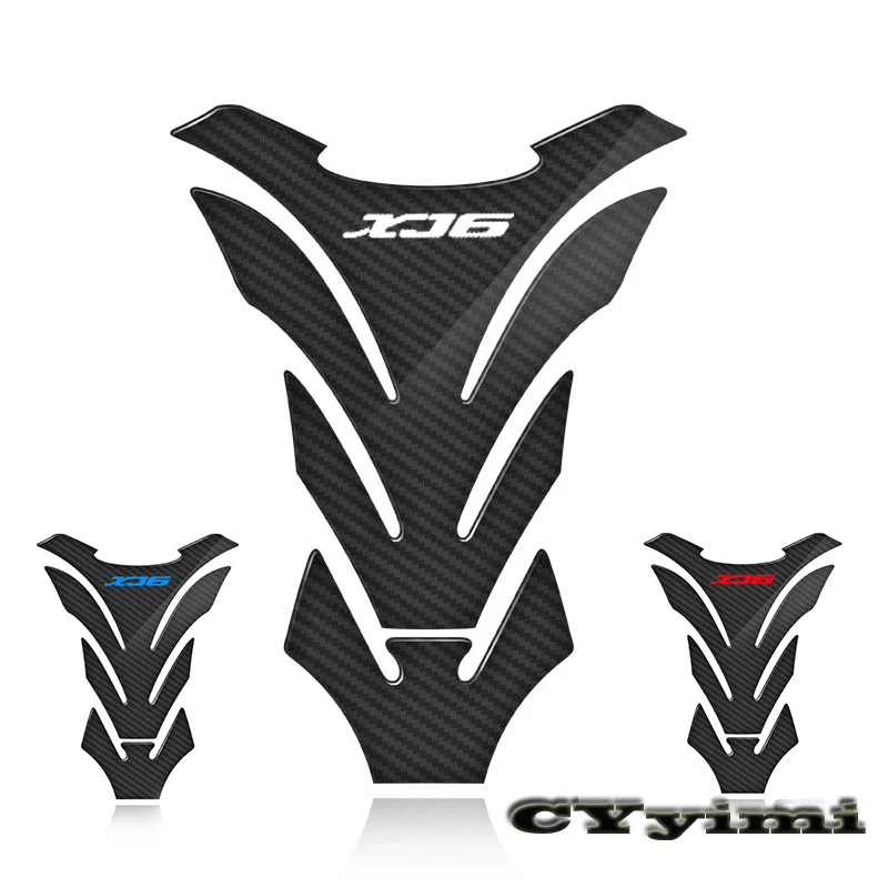 3D Carbon Fiber Motorcycle Fuel Tank Pad Cover Protector Decal Stickers For Yamaha XJ6 DIVERSION