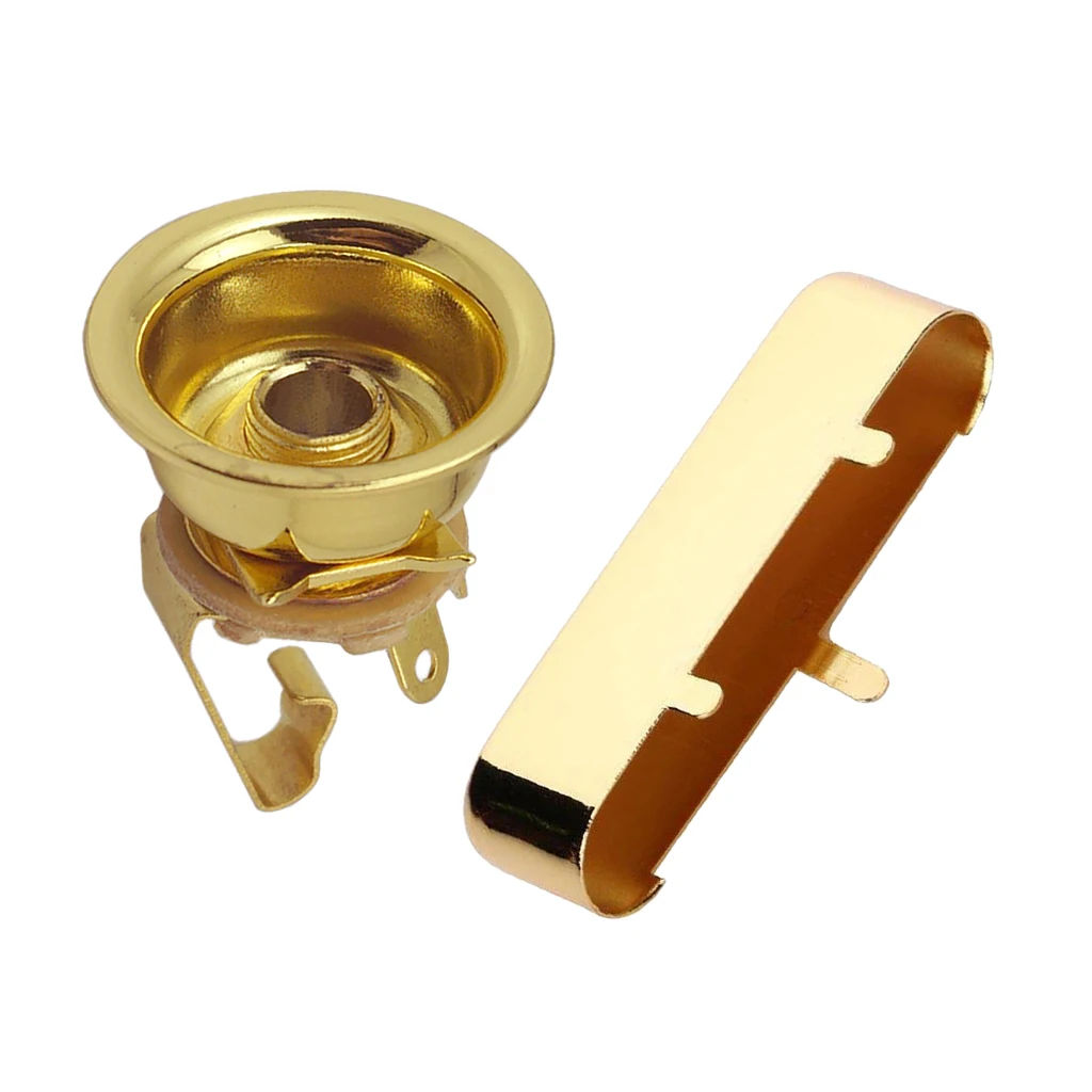 1/4inch Mono Output Jack Socket with Cover for Telecaster Electric Guitar