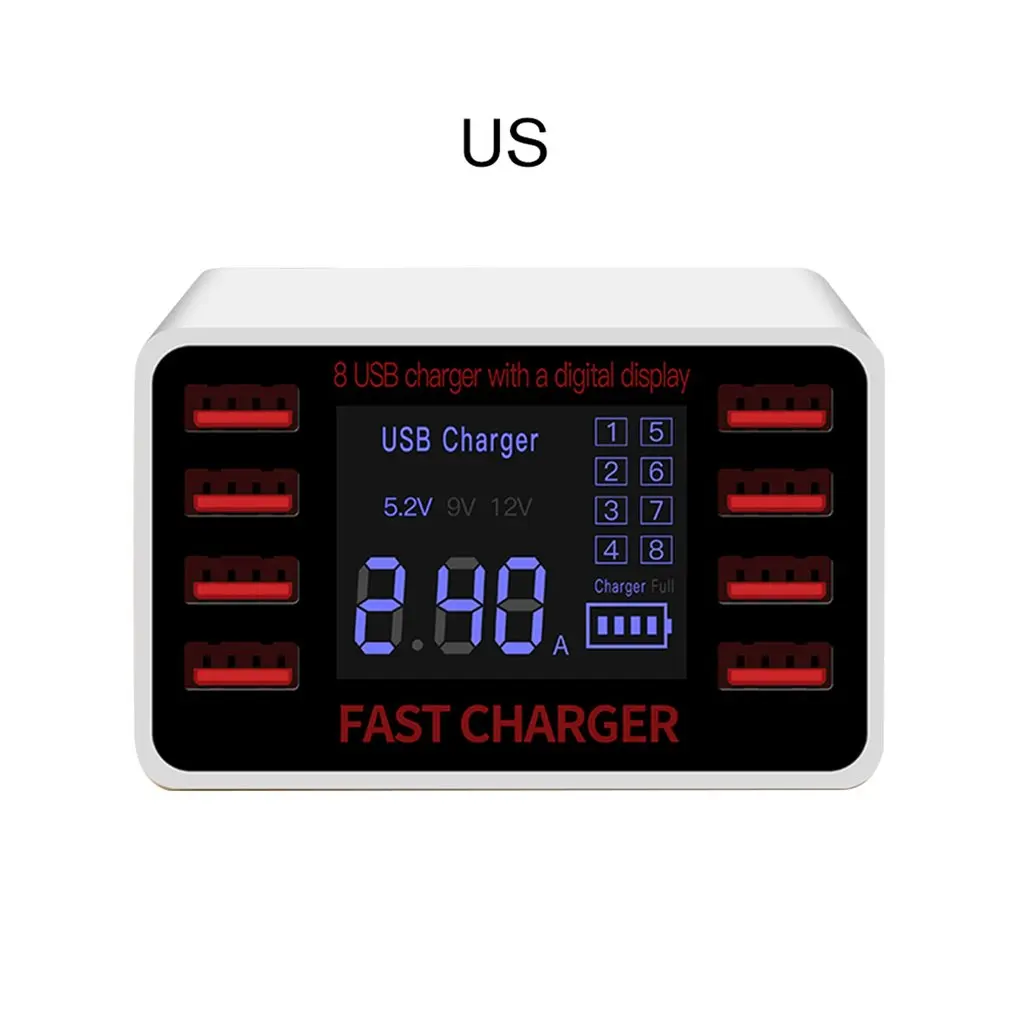

8A QC3.0 Charger Quick Charge 6 USB Charging Station Type-C Power Adapter Universal Mobile Phone Desktop